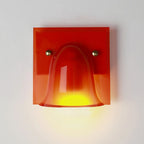 Wall Sconce Folded Geometric Resin Shade & Iron Frame