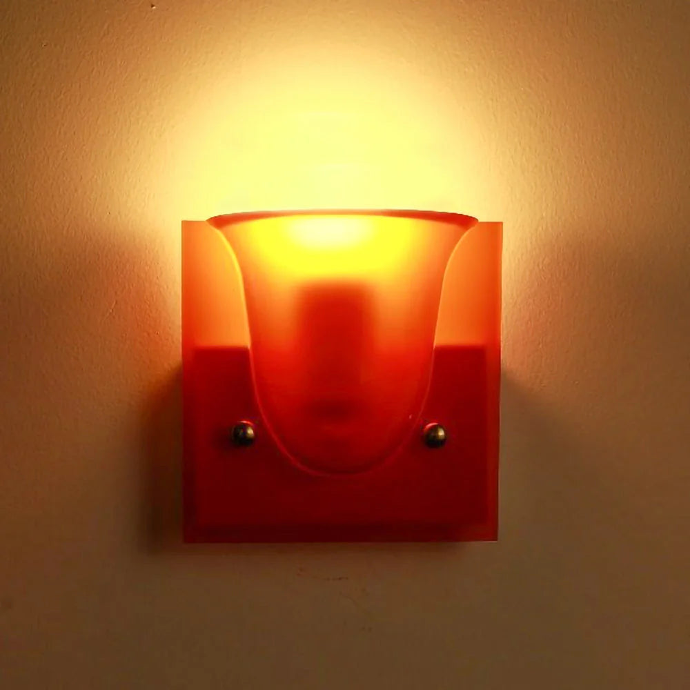 Wall Sconce Folded Geometric Resin Shade & Iron Frame