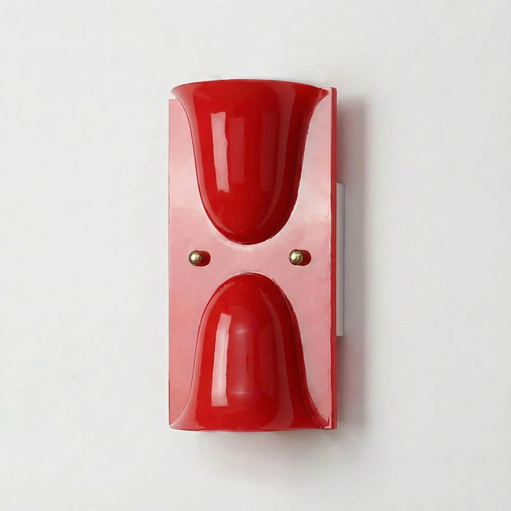 Wall Sconce Folded Geometric Resin Shade & Iron Frame