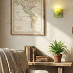 Wall Sconce Folded Geometric Resin Shade & Iron Frame