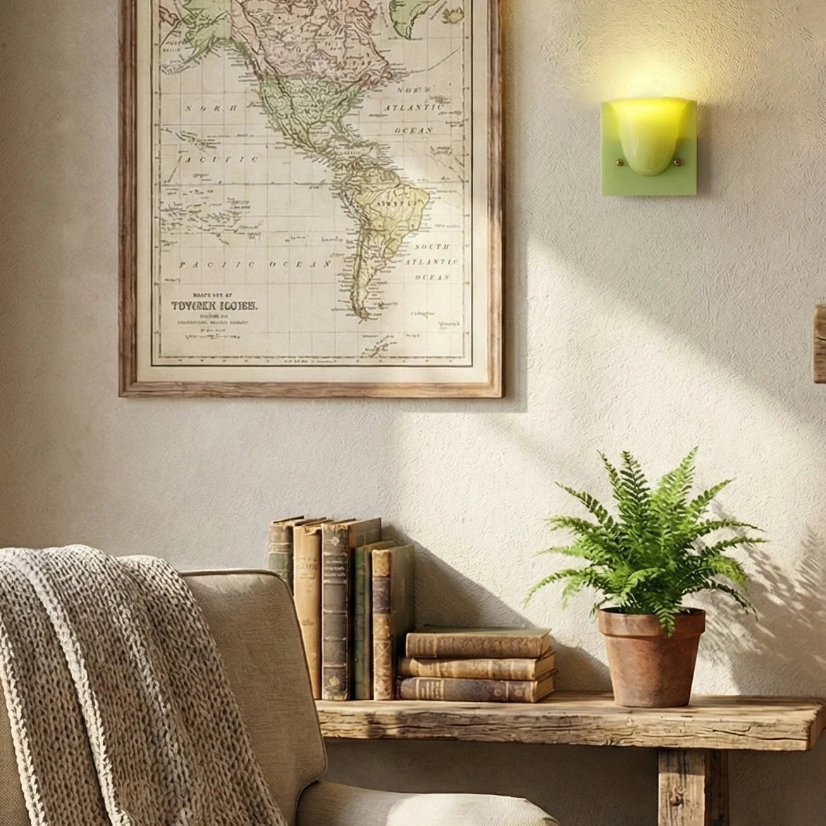 Wall Sconce Folded Geometric Resin Shade & Iron Frame