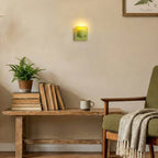 Wall Sconce Folded Geometric Resin Shade & Iron Frame