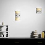 Wall Sconce Folded Geometric Resin Shade & Iron Frame