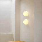 Wall Sconce Frosted Glass Globe Flush Mount