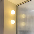 Wall Sconce Frosted Glass Globe Flush Mount