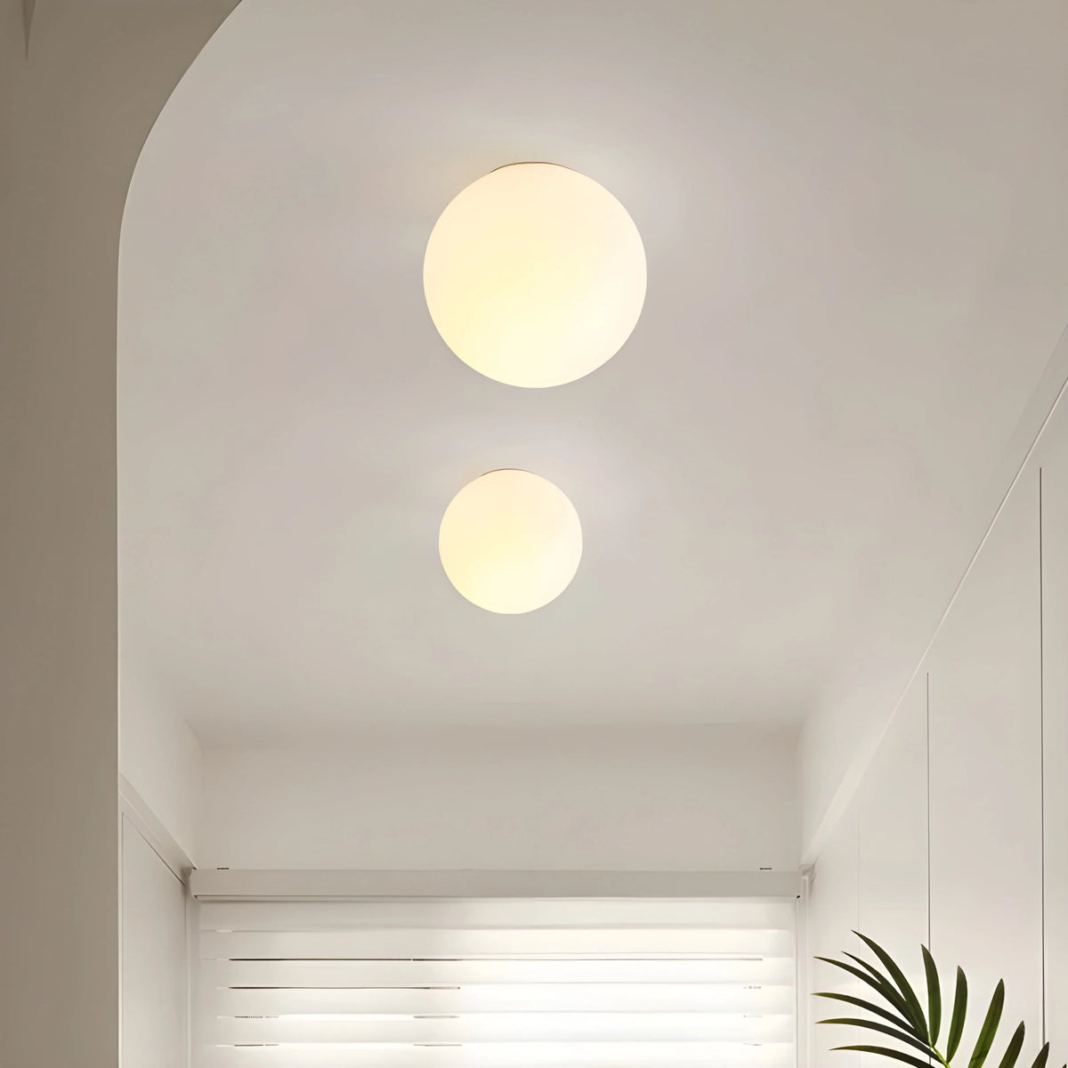 Wall Sconce Frosted Glass Globe Flush Mount