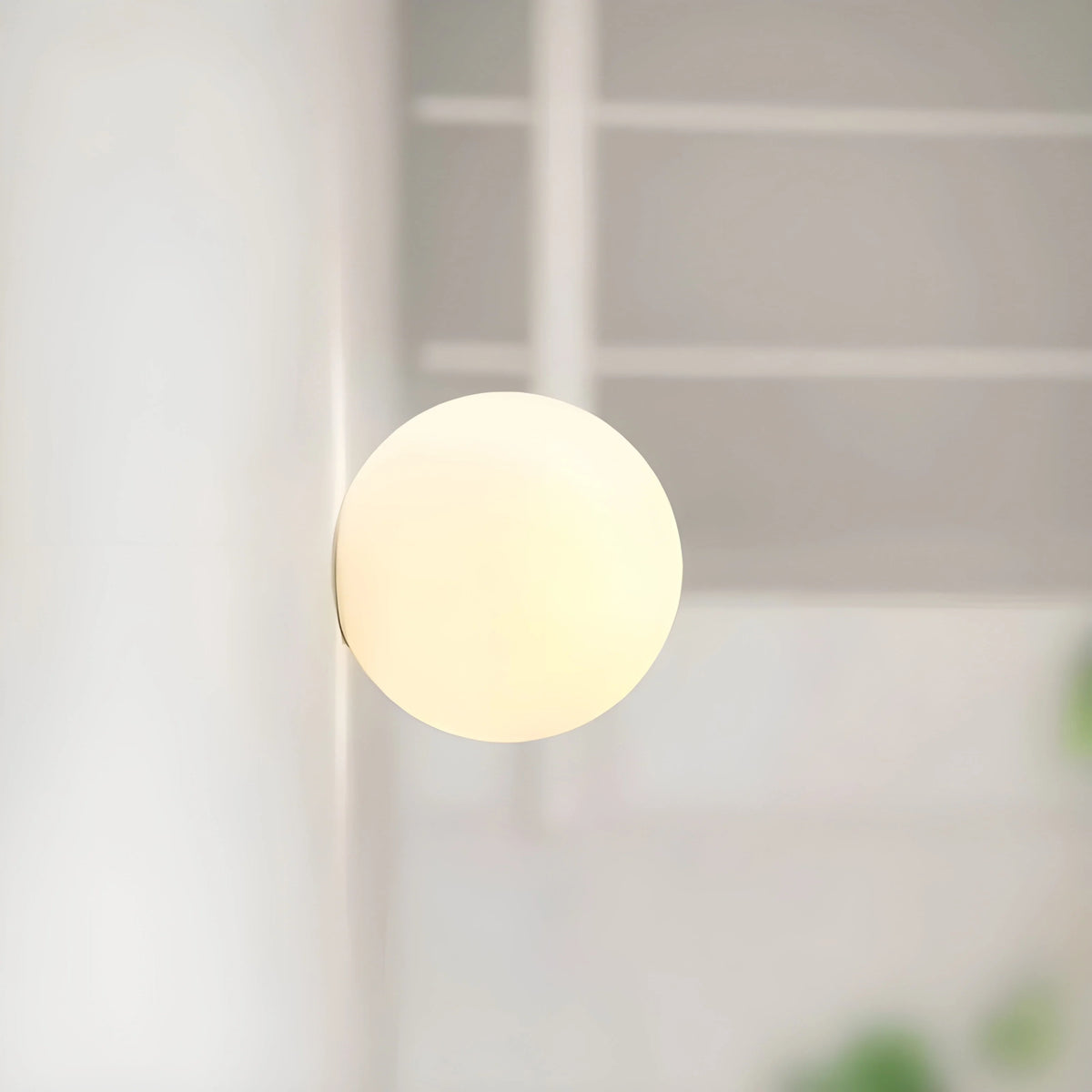 Wall Sconce Frosted Glass Globe Flush Mount
