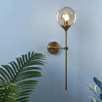 Wall Sconce Glass Globe Warm Diffused Light