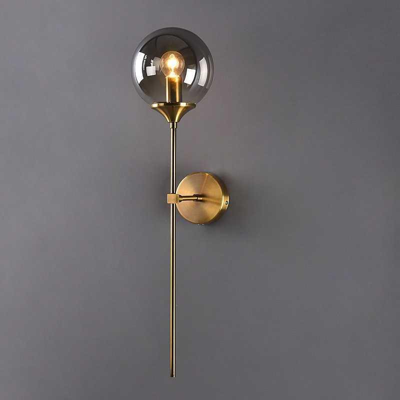 Wall Sconce Glass Globe Warm Diffused Light