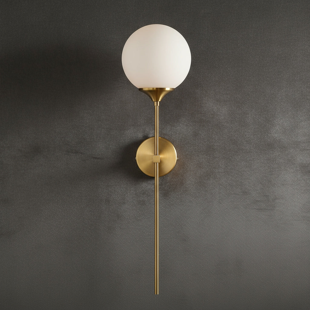 Wall Sconce Glass Globe Warm Diffused Light