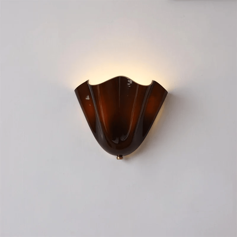 Wall Sconce Glass Petal Design Hardwired