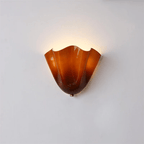 Wall Sconce Glass Petal Design Hardwired