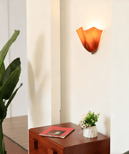 Wall Sconce Glass Petal Design Hardwired