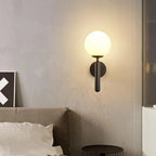 Wall Sconce Gold Or Black Milk & Ripple Glass