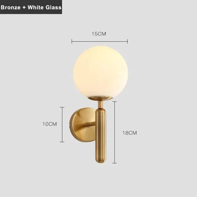 Wall Sconce Gold Or Black Milk & Ripple Glass