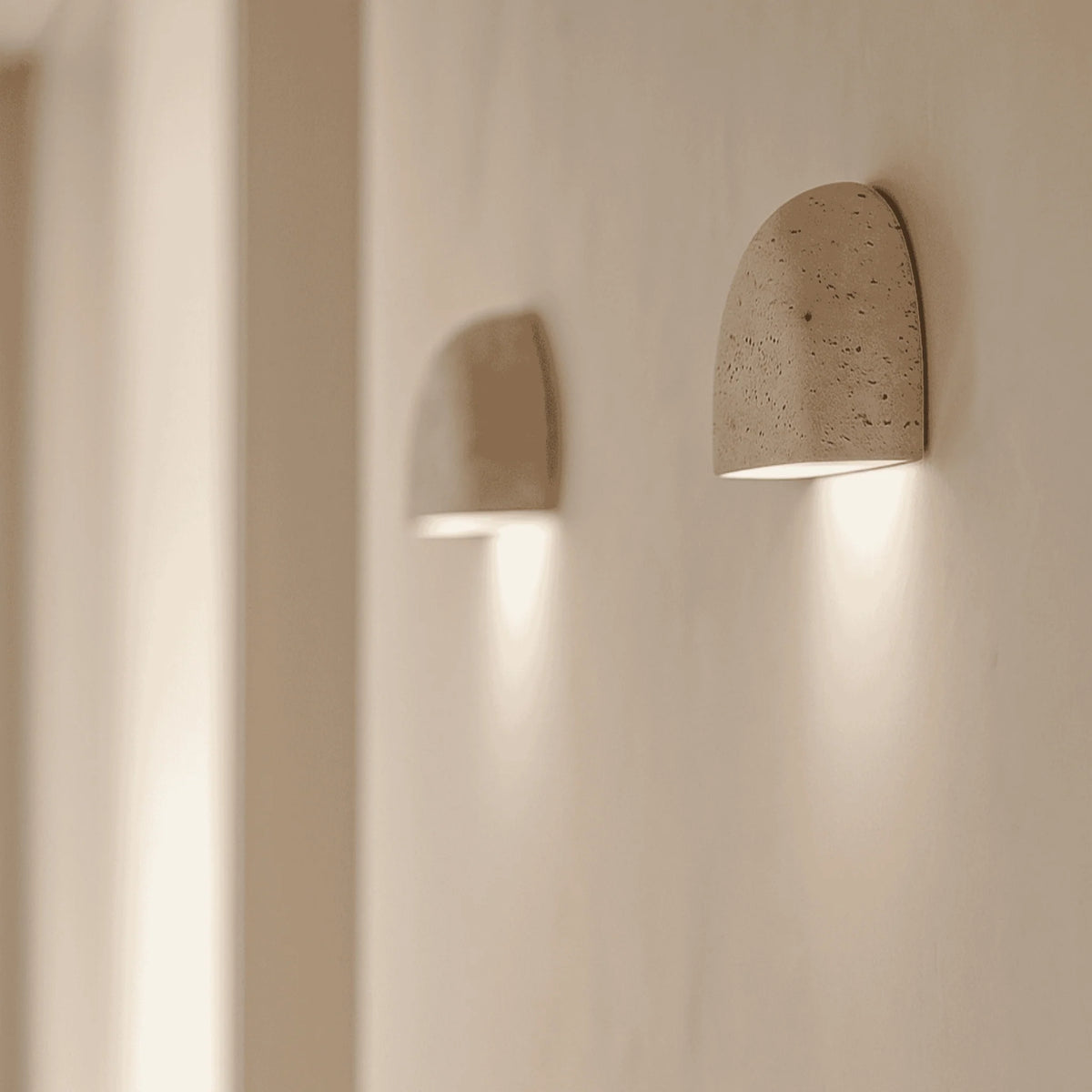 Wall Sconce Half Bowl Textured Plaster Dimmable G9 LED