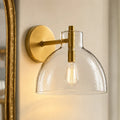 Wall Sconce Hand-Blown Recycled Glass Open Bottom