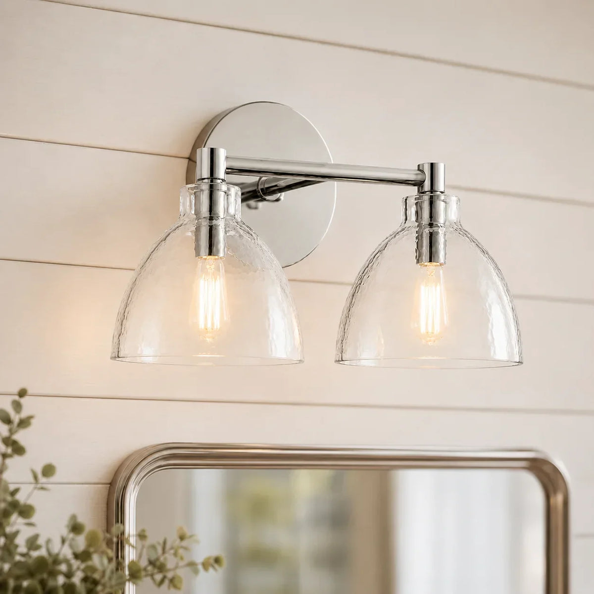 Wall Sconce Hand-Blown Recycled Glass Open Bottom