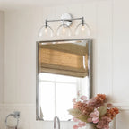 Wall Sconce Hand-Blown Recycled Glass Open Bottom