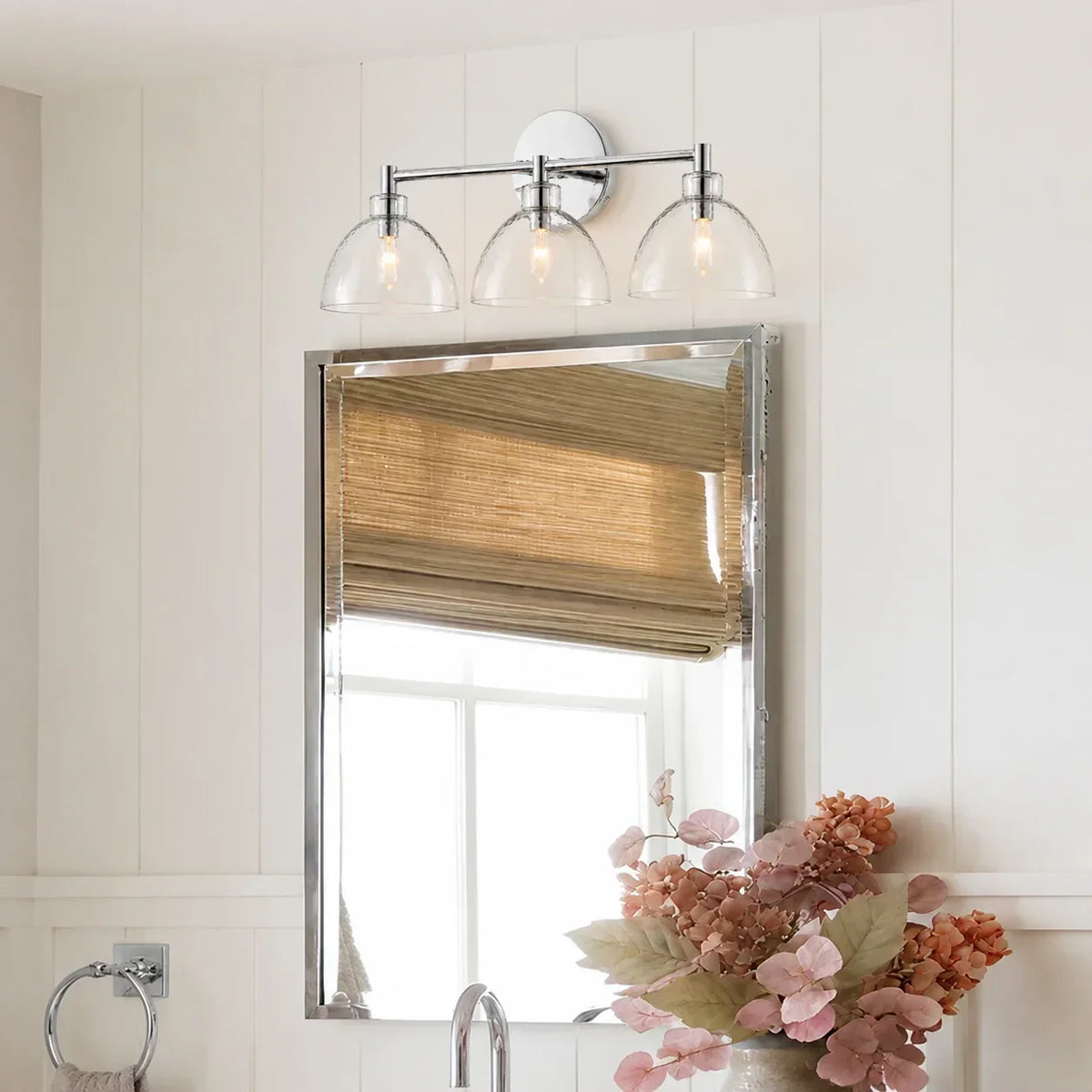 Wall Sconce Hand-Blown Recycled Glass Open Bottom