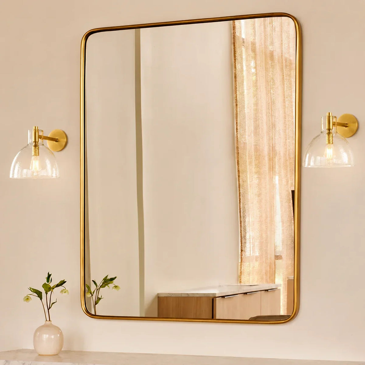 Wall Sconce Hand-Blown Recycled Glass Open Bottom