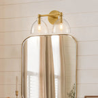 Wall Sconce Hand-Blown Recycled Glass Open Bottom