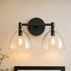 Wall Sconce Hand-Blown Recycled Glass Open Bottom