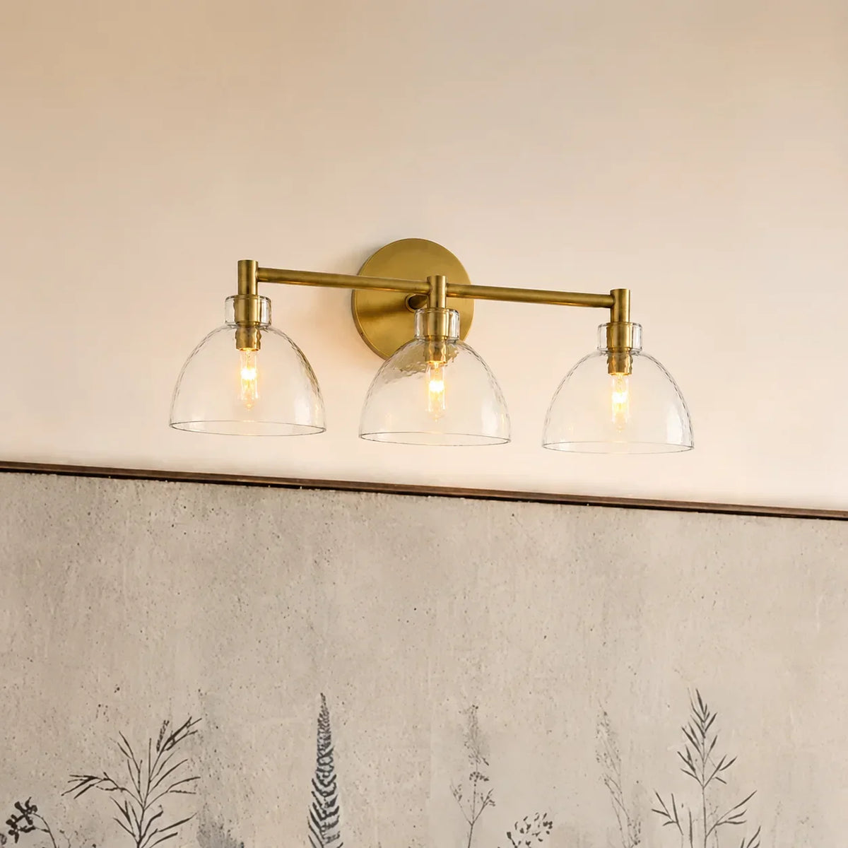 Wall Sconce Hand-Blown Recycled Glass Open Bottom