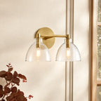 Wall Sconce Hand-Blown Recycled Glass Open Bottom