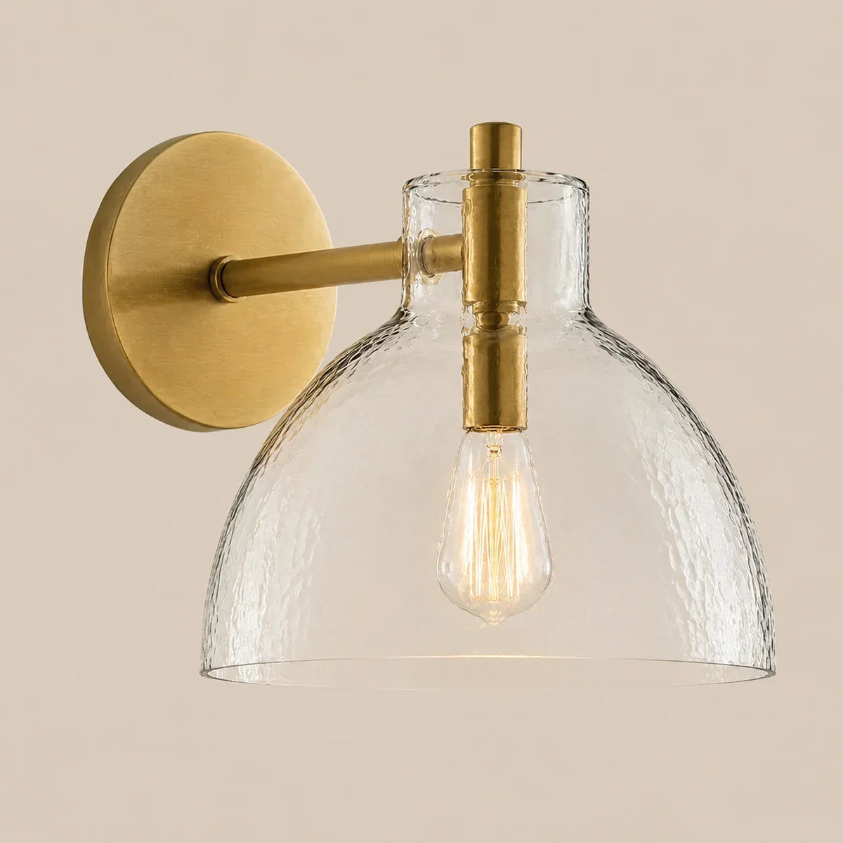 Wall Sconce Hand-Blown Recycled Glass Open Bottom