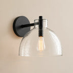Wall Sconce Hand-Blown Recycled Glass Open Bottom