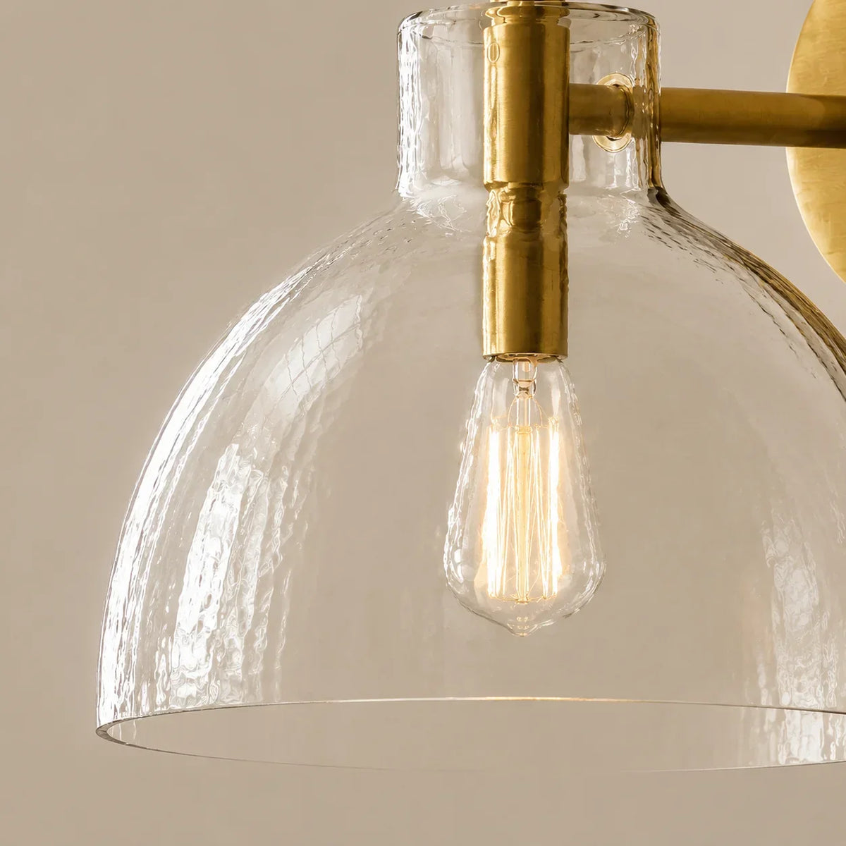 Wall Sconce Hand-Blown Recycled Glass Open Bottom