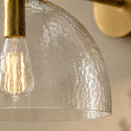 Wall Sconce Hand-Blown Recycled Glass Open Bottom