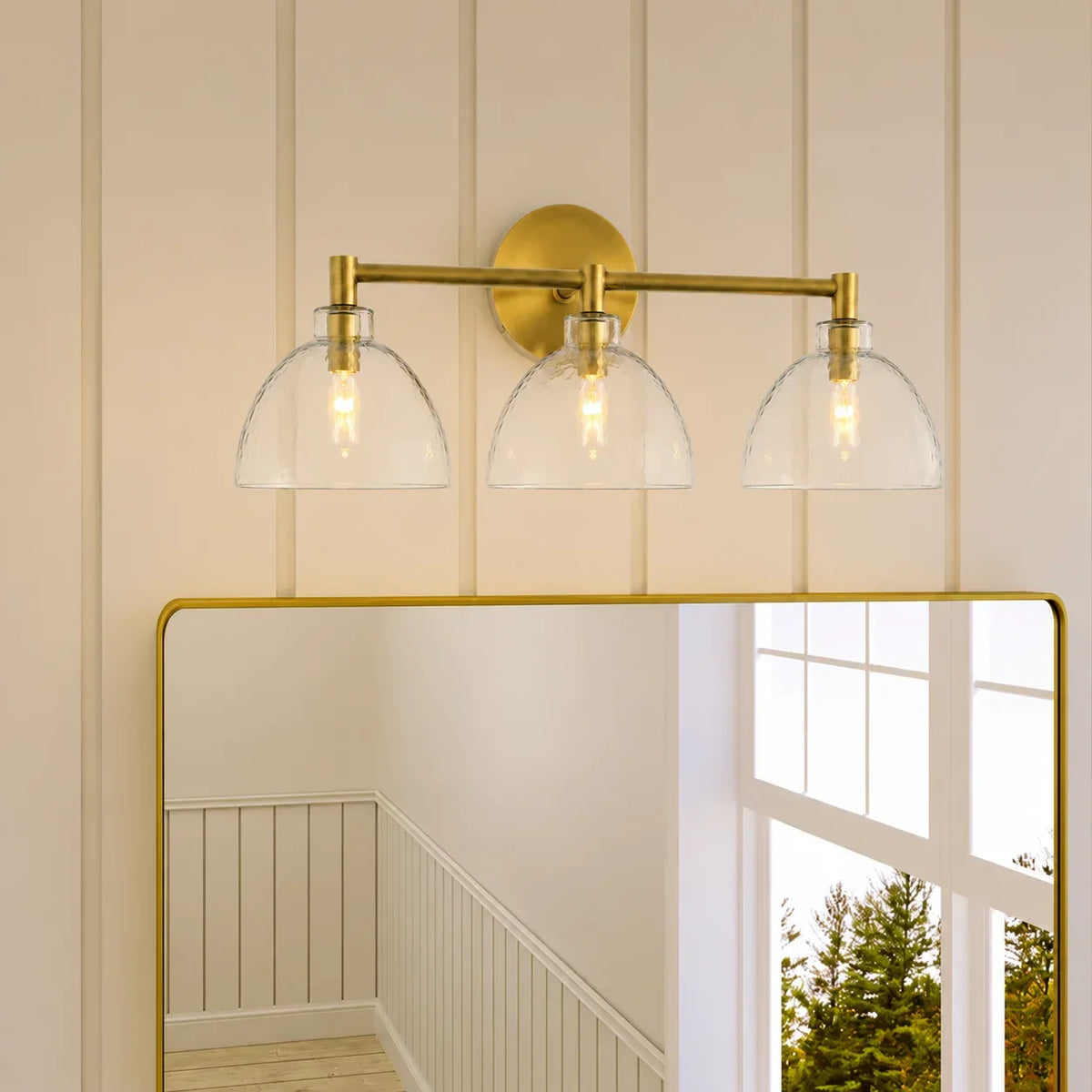 Wall Sconce Hand-Blown Recycled Glass Open Bottom