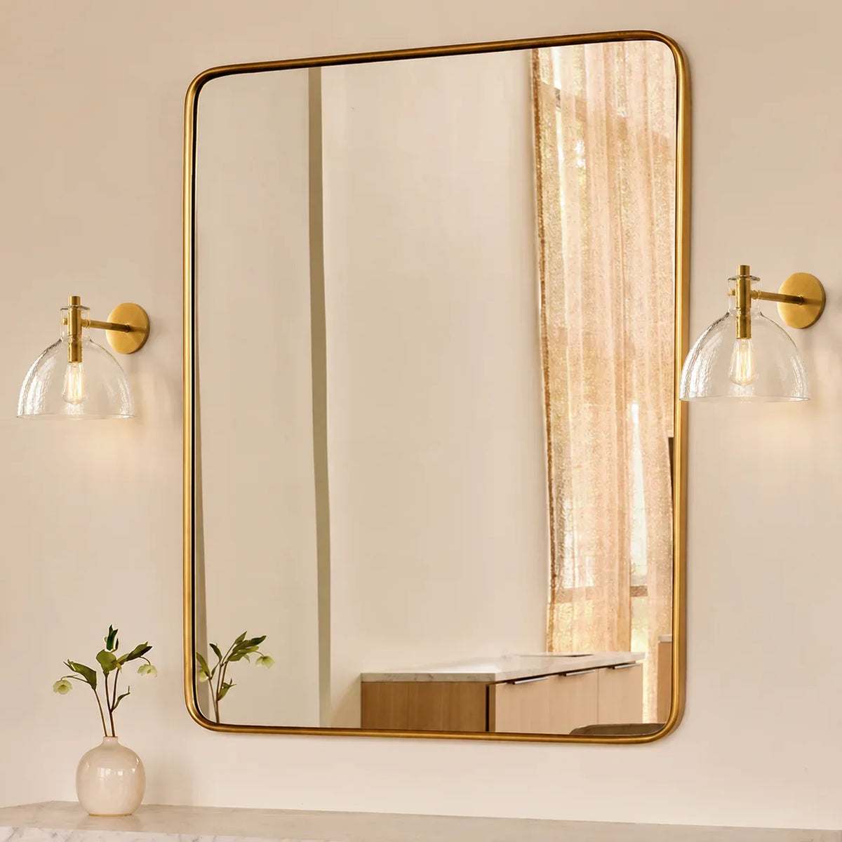 Wall Sconce Hand-Blown Recycled Glass Open Bottom