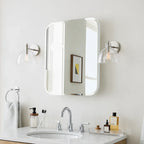 Wall Sconce Hand-Blown Recycled Glass Open Bottom