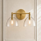 Wall Sconce Hand-Blown Recycled Glass Open Bottom