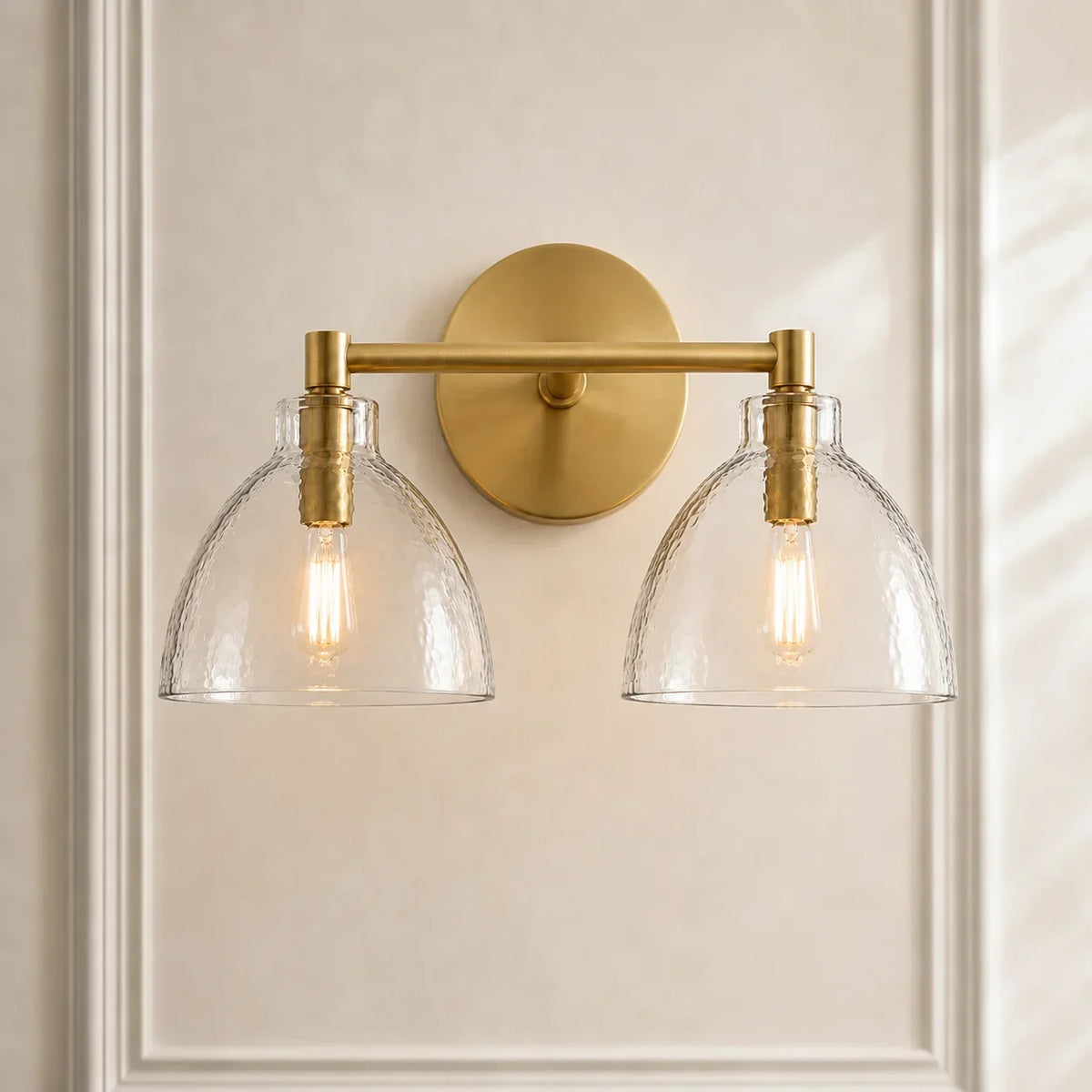 Wall Sconce Hand-Blown Recycled Glass Open Bottom