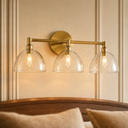 Wall Sconce Hand-Blown Recycled Glass Open Bottom