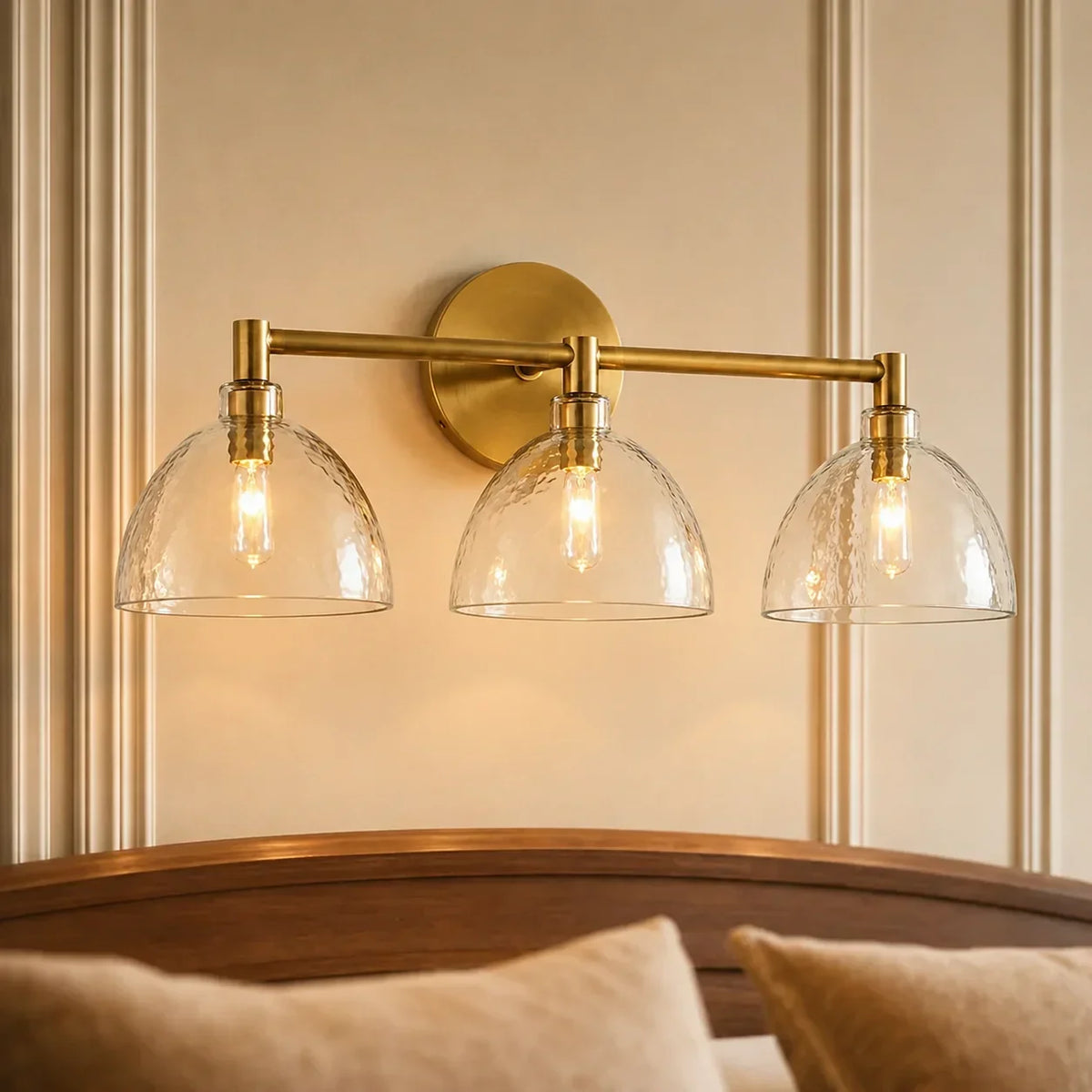 Wall Sconce Hand-Blown Recycled Glass Open Bottom