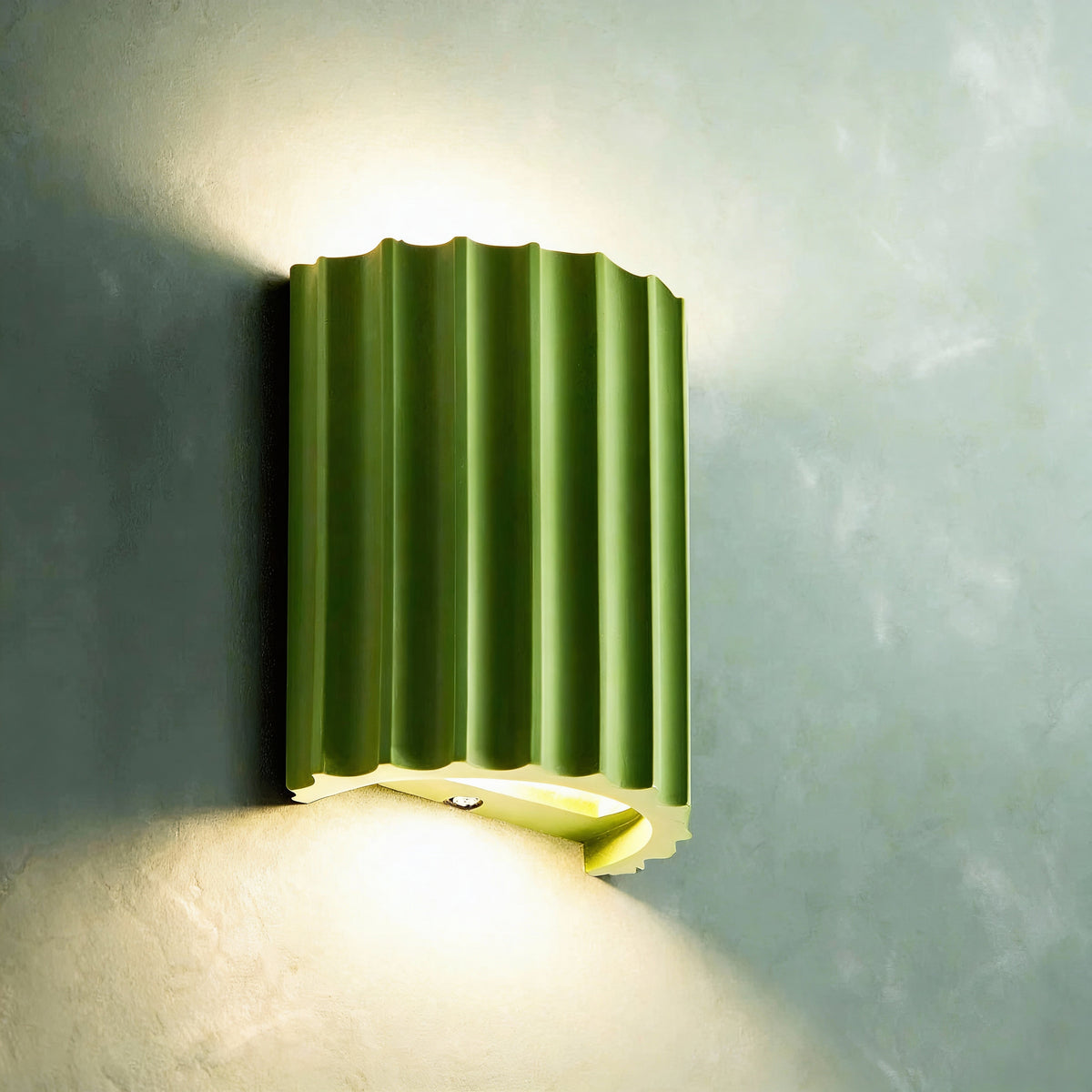 Wall Sconce High-Density Resin Ribbed Glare-Free LED