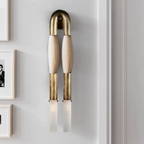 Wall Sconce Horsehair Tassel Two-Light Iron & Glass