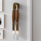 Wall Sconce Horsehair Tassel Two-Light Iron & Glass