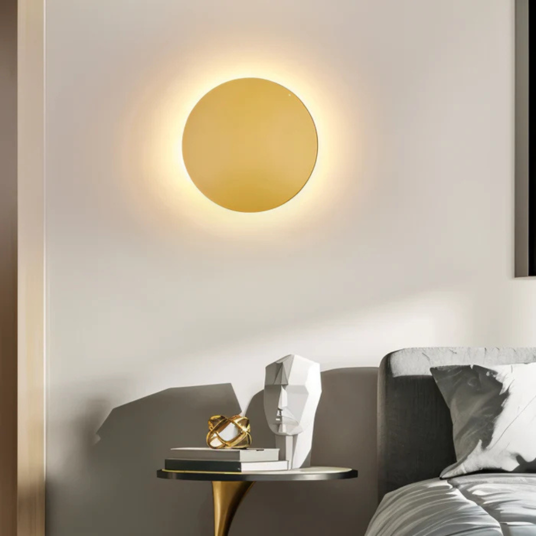 Wall Sconce Layered Disc Warm White LED Aluminum