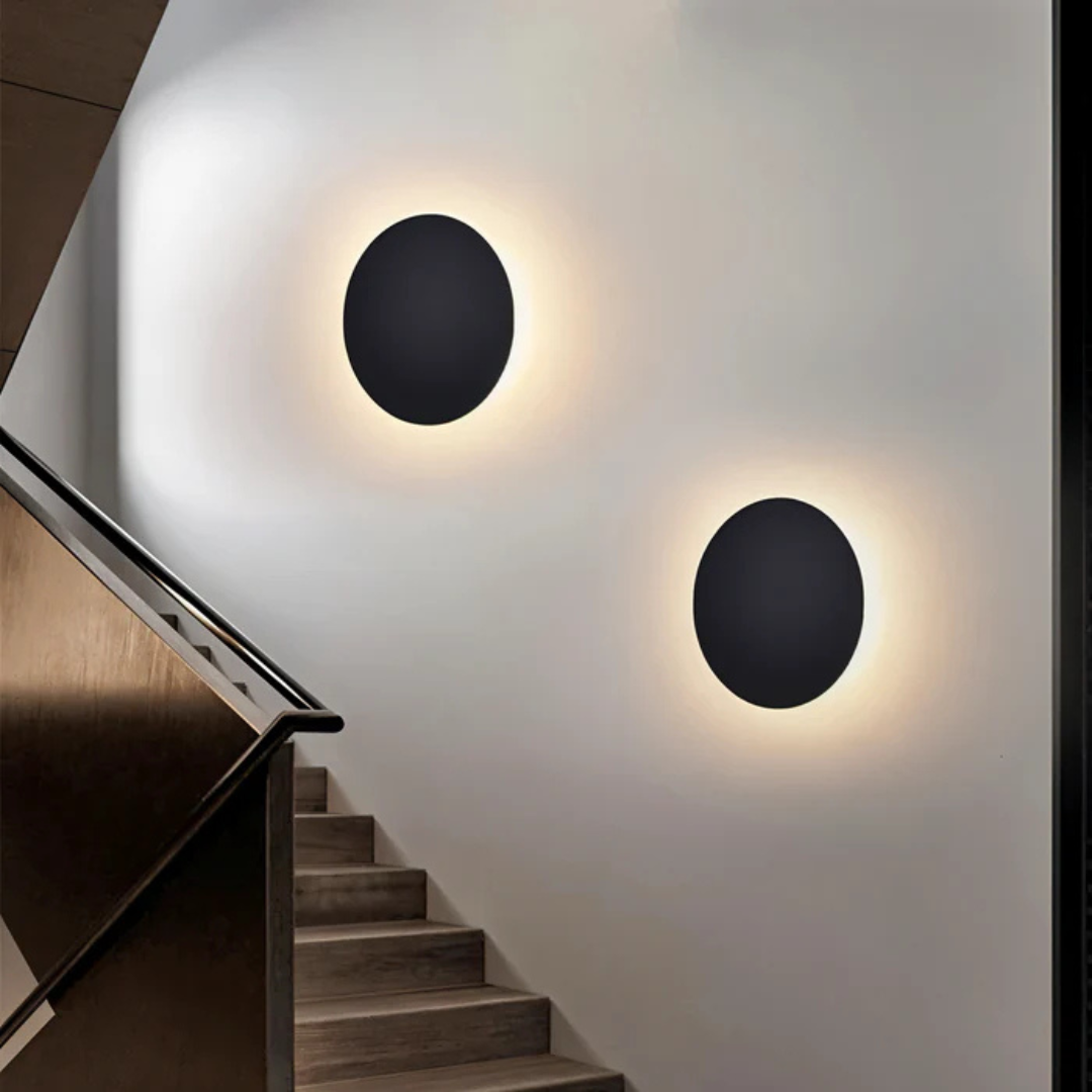 Wall Sconce Layered Disc Warm White LED Aluminum