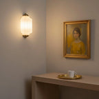 Wall Sconce Milk Glass Shade Antique Brass Finish