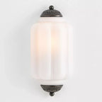 Wall Sconce Milk Glass Shade Antique Brass Finish
