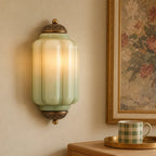 Wall Sconce Milk Glass Shade Antique Brass Finish