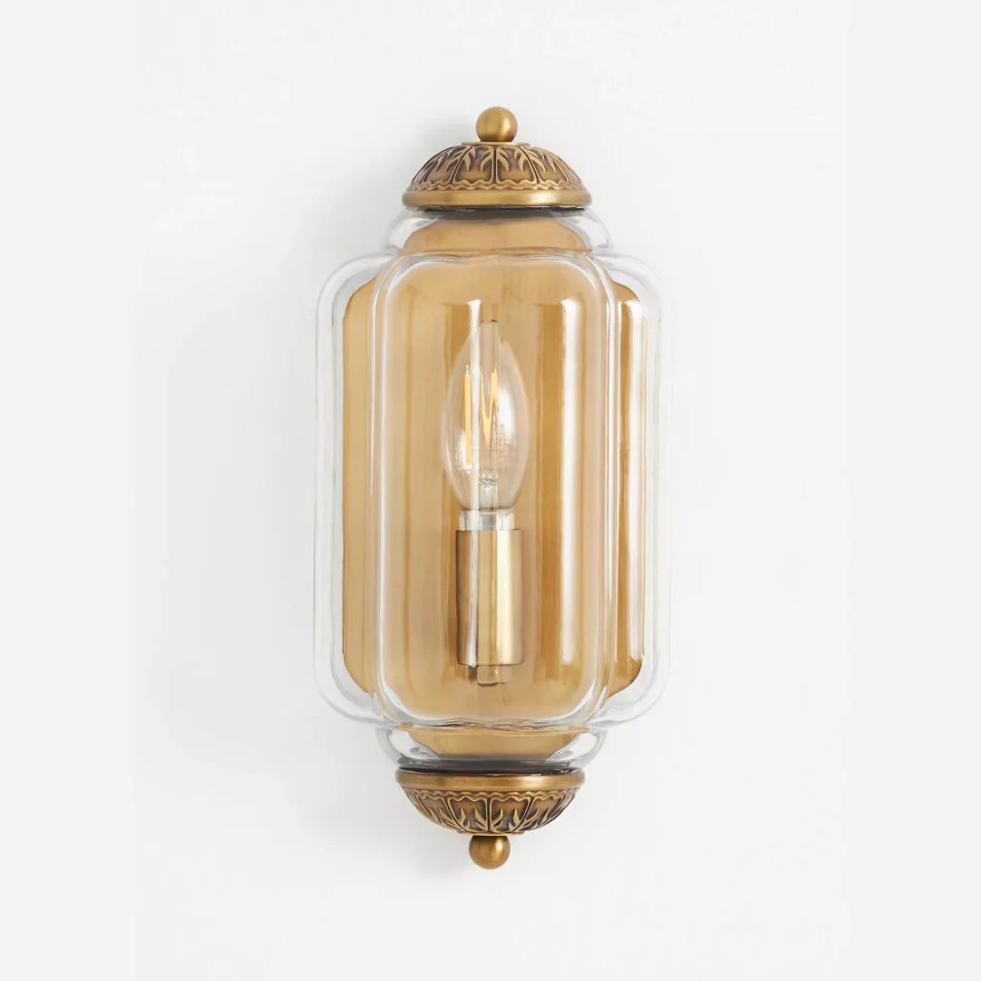Wall Sconce Milk Glass Shade Antique Brass Finish
