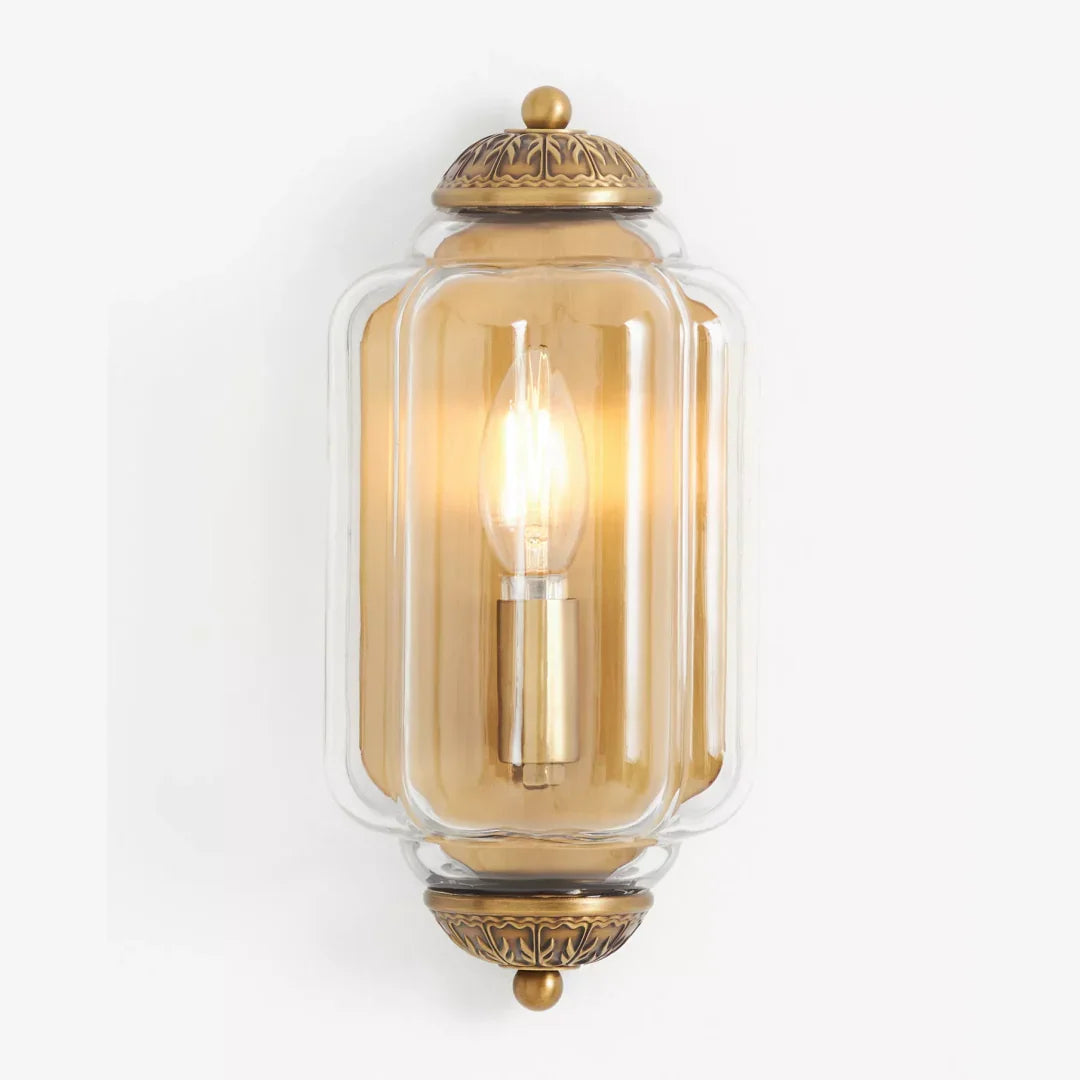 Wall Sconce Milk Glass Shade Antique Brass Finish